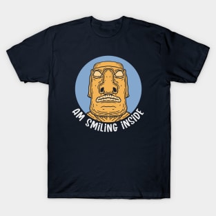 Smiling Inside Moai T-Shirt